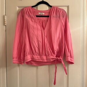 Adorable airy pink striped top